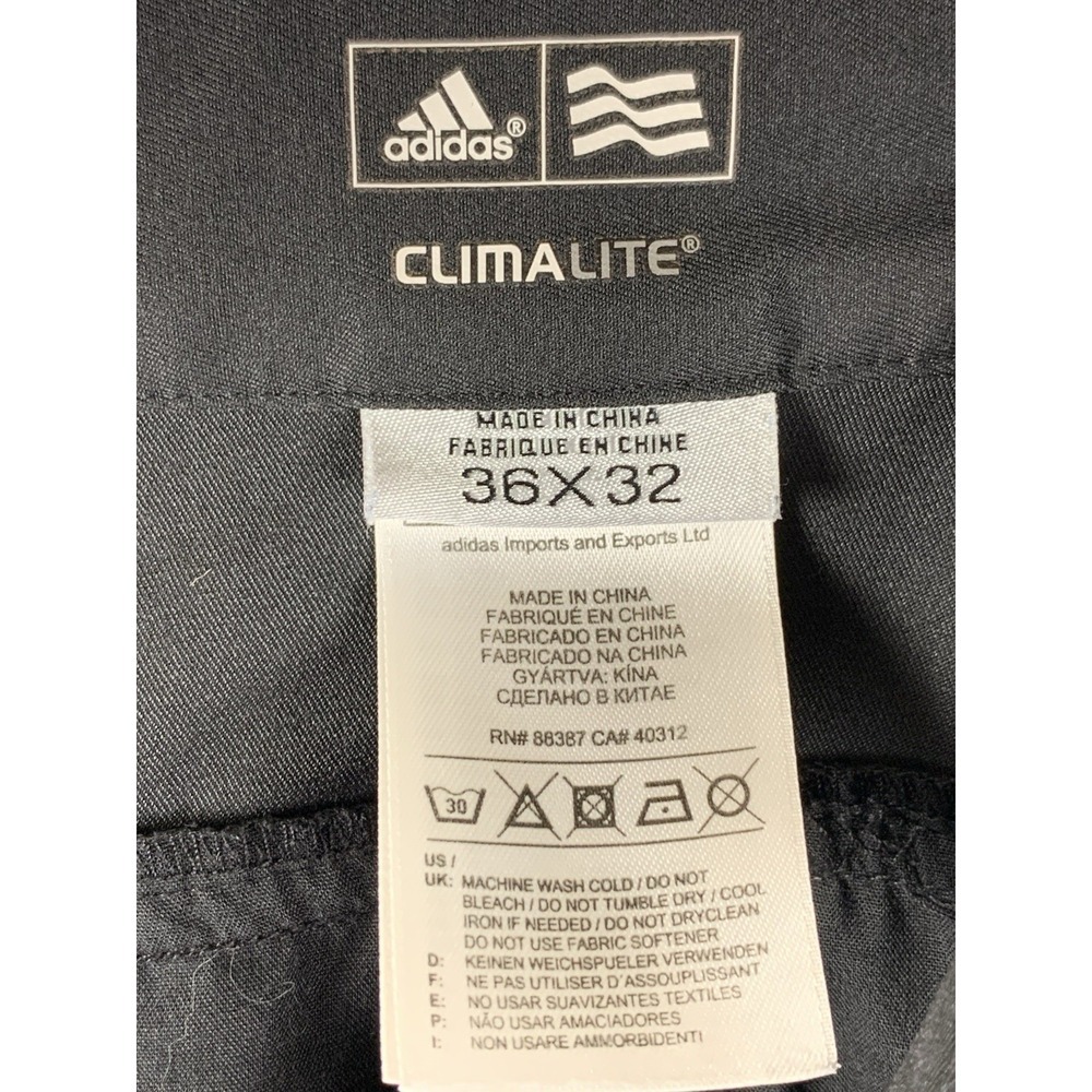 Adidas ClimaLite Golf Pants Mens 36x32 Black Stretch Performance Flat Front - Picture 13 of 16
